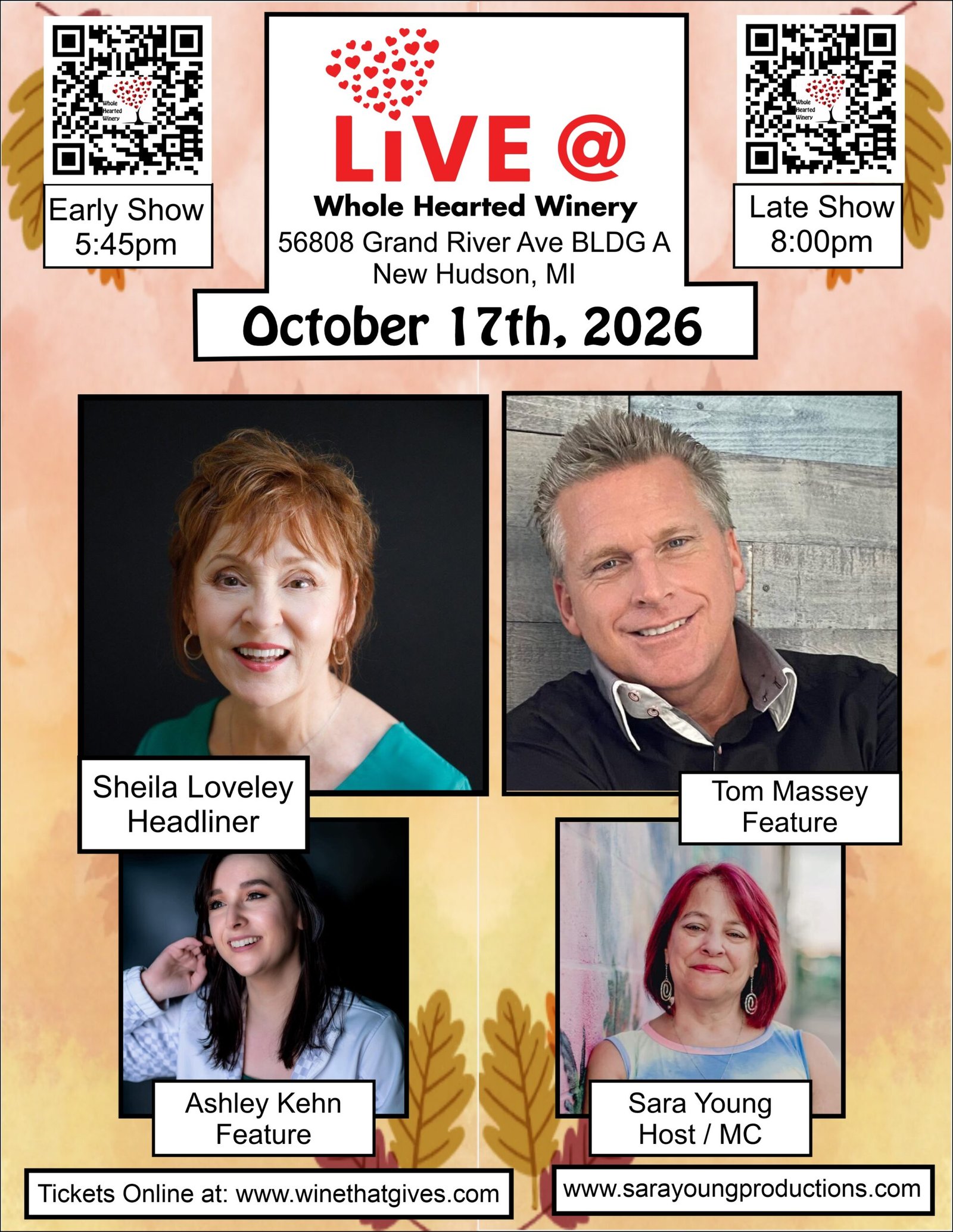 10.17.26 Stand Up Comedy at Whole Hearted Winery, Brewery & Distillery